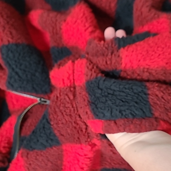 NWT True Craft 1/4 Zip Buffalo Check Plush Pullover size 2X - Picture 6 of 9